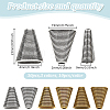30Pcs 3 Colors Tibetan Style Bead Cone FIND-GO0003-35-2