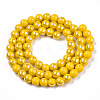 Electroplate Opaque Glass Beads Strands GLAA-T032-P6mm-AB08-3