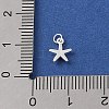 925 Sterling Silver Starfish Charms STER-K181-04S-3