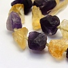 Rough Raw Natural Amethyst and Citrine Beads Strands G-K202-22A-3