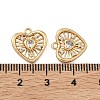 Brass Pave Clear Cubic Zirconia Pendants KK-A286-02G-3