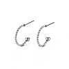 Non-Tarnish 304 Stainless Steel C-shape Stud Earrings EJEW-N016-013-NR-1