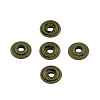 Flat Round Tibetan Style Alloy Spacer Beads TIBEP-R340-12AB-FF-1