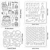 Globleland 1 Set Birthday Cake PET Hollow Out Drawing Painting Stencils DIY-GL0004-111-6