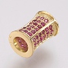 Eco-Friendly Brass Micro Pave Cubic Zirconia Beads ZIRC-F083-076G-02-RS-1