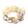 Natural Shell Beads Stretch Bracelets BJEW-H621-02-2