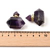 Natural Amethyst Perfume Bottle Pendants G-L623-08G-02-3