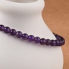 Natural Amethyst Round Bead Stretch Bracelets X-BJEW-L594-B08-4