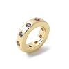 Brass Micro Pave Cubic Zirconia European Beads KK-K399-14G-04-2