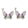 Brass Micro Pave Cubic Zirconia Pendants CU-CBA908F-05P-09-1