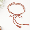 1Pc Cotton and Linen Flower Lace Tassel Waist Belly Belts AJEW-GF0012-32B-7