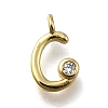 Brass Micro Pave Cubic Zirconia Pendants KK-B132-12G-C-1