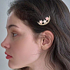 4 Bags 2 Styles Alloy & Resin Clip Hair Barrettes PHAR-SC0001-005-4