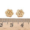 Brass Micro Pave Clear Cubic Zirconia Bead Caps KK-S350-10G-2