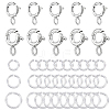 10Pcs 2 Styles 925 Sterling Silver Spring Ring Clasps STER-GA0001-21-1