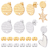64Pcs 2 Colors 304 Stainless Steel Stud Earring Findings STAS-BBC0010-45-1