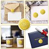 34 Sheets Self Adhesive Gold Foil Embossed Stickers DIY-WH0509-046-4