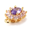 Eco-Friendly Brass Micro Pave Cubic Zirconia Charms ZIRC-C027-12G-04-RS-3