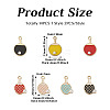 Craftdady 14Pcs 7 Style Zinc Alloy Enamel Pendants ENAM-CD0001-26-11