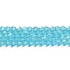 Transparent Electroplate Glass Beads Strands EGLA-A039-T2mm-L20-1