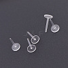 Plastic Flat Round Stud Earring Findings X-KY-P007-N01-1