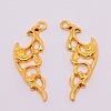Alloy Open Back Bezel Pendants PALLOY-WH0076-36G-RS-1