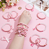 14Pcs Glass Beads Stretch Bracelets for Women BJEW-PH01886-3