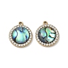 Natural Paua Shell Pendants SA-CBA11D7-19B-G-1