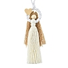 Handmade Macrame Cotton Angel Hanging Ornaments HJEW-JM02711-01-2