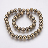 Electroplate Non-Magnetic Synthetic Hematite Beads Strands G-F585-B-10mm-3