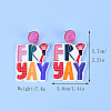 Word Friyay Acrylic Dangle Stud Earrings FS-WG01C29-08-1