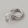 Rhodium Plated 925 Sterling Silver Twister Clasps STER-WH0008-39P-2