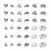 Craftdady 120Pcs 12 Style Tibetan Style Alloy Pendants TIBEP-CD0001-04-3