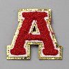 Letter A Computerized Towel Embroidery Cloth Self Adhesive Patches PATC-WH0007-37B-05-1