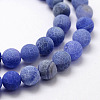 Frosted Natural Weathered Agate Beads Strands G-F367-8mm-01-3