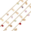 Brass Teardrop with Flat Round Link Chains CHC-H115-02G-1