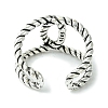 Vintage Cross Design Alloy Open Cuff Rings RJEW-K275-09AS-3