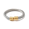 304 Stainless Steel Cuff Bangles BJEW-P310-26A-GP-4