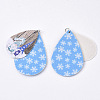 Christmas Theme PU Leather Big Pendants FIND-R080-10-3