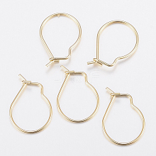 304 Stainless Steel Hoop Earrings Findings Kidney Ear Wires STAS-G179-44G