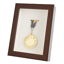 Natural Wood Medal Display Frame AJEW-WH0248-420A