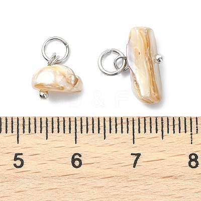 Natural Freshwater Shell Pendants PALLOY-JF05874-01-1