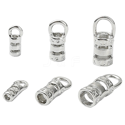 30Pcs 3 Styles Brass Cord End FIND-CJ0004-71-1