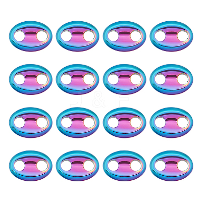 16Pcs PVD Vacuum Plating Non-magnetic Synthetic Hematite Connector Charms G-AR0004-78-1
