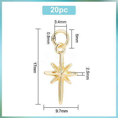 20Pcs Brass Pendants KK-GO0001-01-1