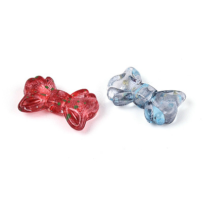 Transparent Spray Painted Acrylic Beads ACRP-T011-04M-1