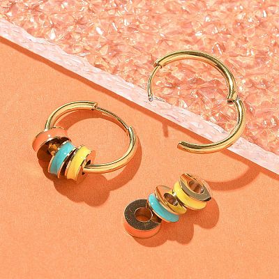 Ion Plating(IP) 304 Stainless Steel Hoop Earrings EJEW-A118-02G-1
