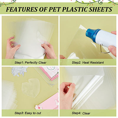 PET Plastic Sheets LS-DIY-WH0304-942-1