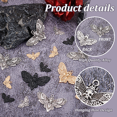 60Pcs 6 Srtyles Alloy Pendants FIND-PH0023-58-1