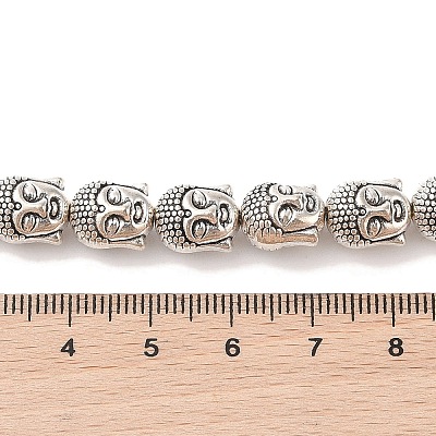Tibetan Style Buddha Head Alloy Bead Strands X-TIBEB-O007-23-LF-1